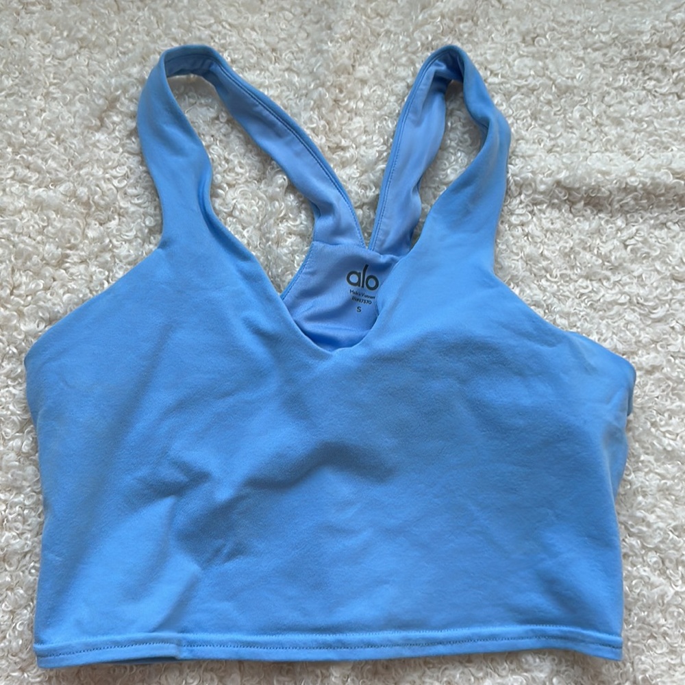 Alo Yoga size S blue airbrush real bra tank